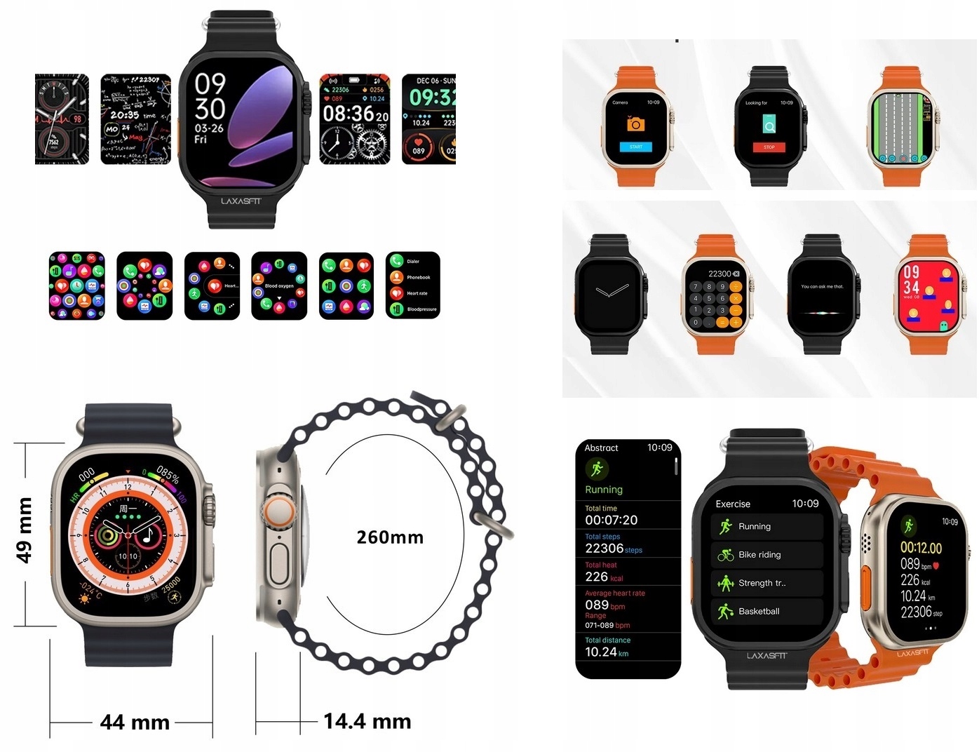 Smartwatch S9 Ultra — funkcje i wymiary